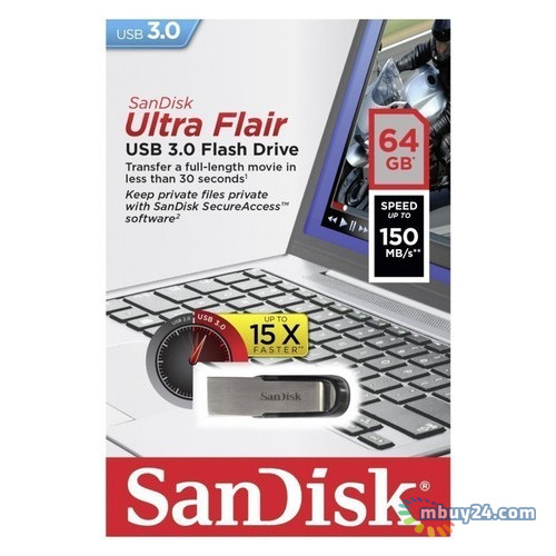 Накопичувач USB SanDisk Flair 64GB (SDCZ73-064G-G46) фото №4