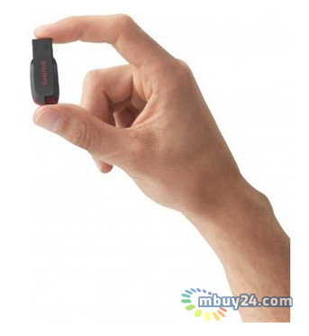 Флешка USB Sandisk Cruzer Blade 32Gb чорний / червоний (SDCZ50-032G-B35) фото №2