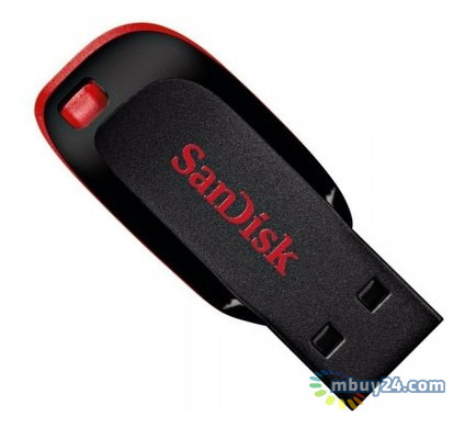 Флешка USB Sandisk Cruzer Blade 32Gb чорний / червоний (SDCZ50-032G-B35) фото №1