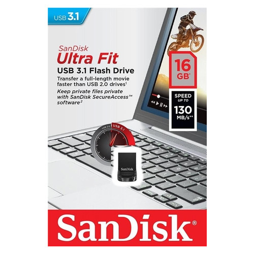 Накопичувач SanDisk 16GB USB 3.1 (SDCZ430-016G-G46) фото №3