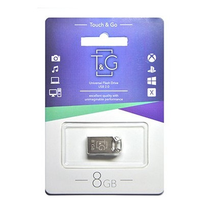 Флешка USB 8GB T&G 110 Metal Series Silver (TG110-8G) фото №1