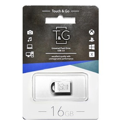 Флеш-накопичувач 16GB T&G 107 Metal Series Silver (TG107-16G) фото №1