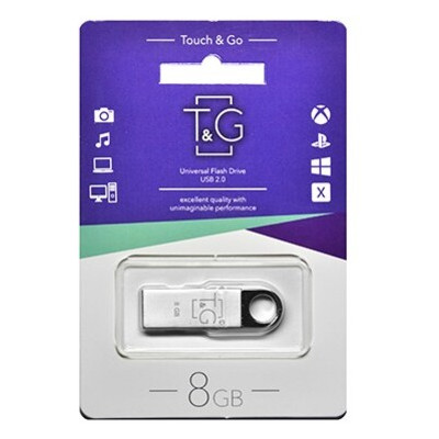 Флеш-накопичувач 8GB T&G 026 Metal Series Silver (TG026-8G) фото №1