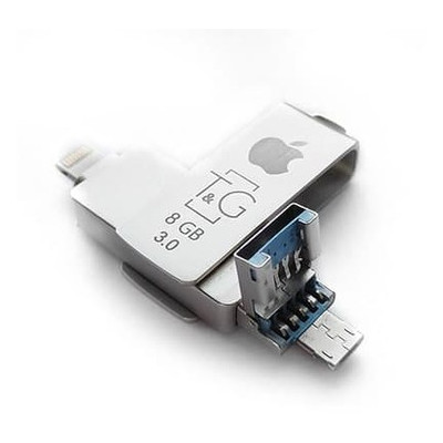 Флеш-накопичувач USB3.0 8GB Lightning T&G 004 Metal Series (TG004IOS-8G3) фото №3