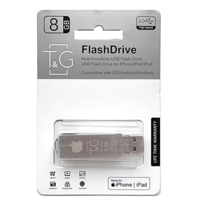 Флеш-накопичувач USB3.0 8GB Lightning T&G 004 Metal Series (TG004IOS-8G3) фото №1