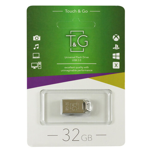Флеш-драйв USB Flash Drive T&G 110 Metal Series 32GB Срібний фото №1