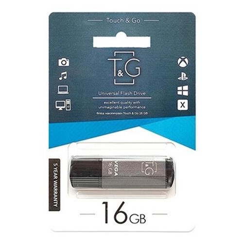 Накопичувач USB T&G Vega 121 16GB Grey TG121-16GBGY фото №1