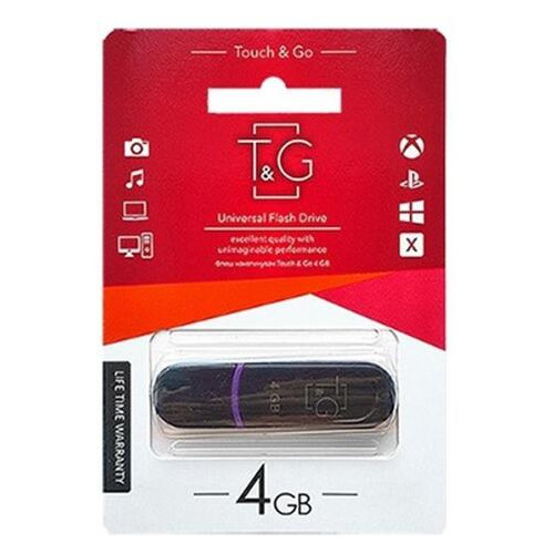 Накопичувач USB T&G Jet 012 4GB чорний TG012-4GBBK фото №1