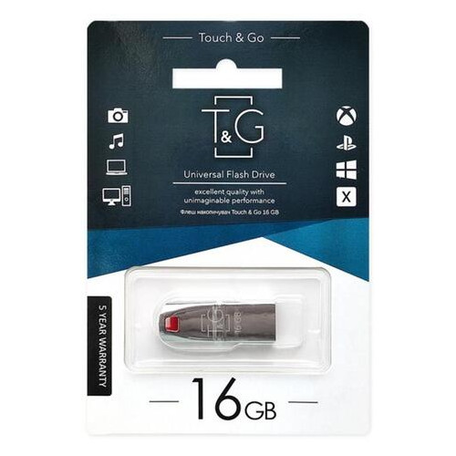 Накопичувач USB T&G 16GB Stylish хром series (115 TG115-16G) фото №3
