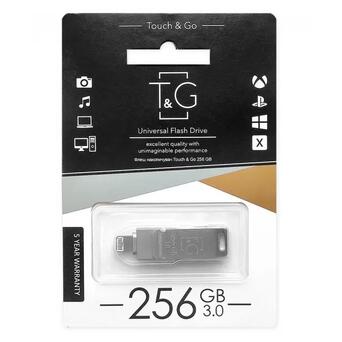 Накопичувач 3.0 T&G USB Lightning 256GB металева серія 008 (TG008IOS-256G3) фото №3