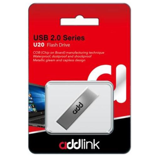 USB флеш накопичувач AddLink 64GB U20 Titanium USB 2.0 (ad64GBU20T2) фото №3