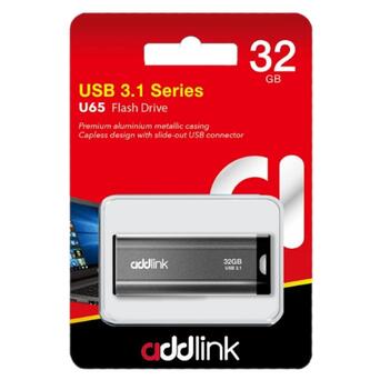 USB флеш накопичувач AddLink 64GB U65 Gray USB 3.1 (ad64GBU65G3) фото №3