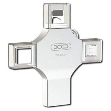 Флеш-память XO DK04 4in1 USB 2.0 256Gb стальной MAW-44120_2288 фото №1