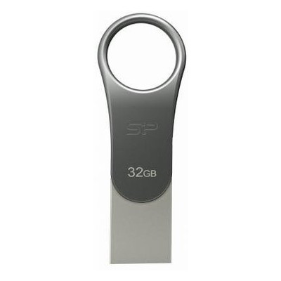 USB флеш накопичувач Silicon Power 32GB Mobile C80 Silver USB 3.0 (SP032GBUC3C80V1S) фото №4