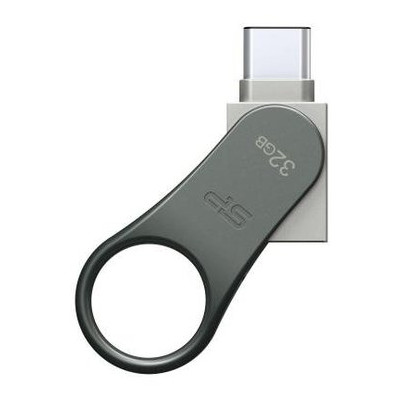 USB флеш накопичувач Silicon Power 32GB Mobile C80 Silver USB 3.0 (SP032GBUC3C80V1S) фото №3