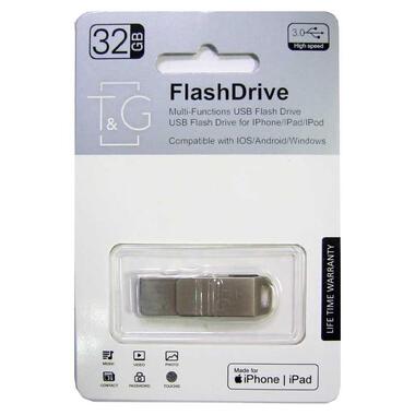 USB OTG флеш-накопитель с двойным разъемом XPRO Lightning и Android 256GB Металл TG-31 37693-01_1035 фото №3