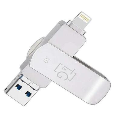 USB OTG флеш-накопитель с двойным разъемом XPRO Lightning и Android 256GB Металл TG-31 37693-01_1035 фото №4