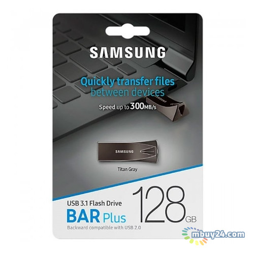 Флешка Samsung 64GB Bar Plus Titan Grey (MUF-64BE4/APC) фото №5