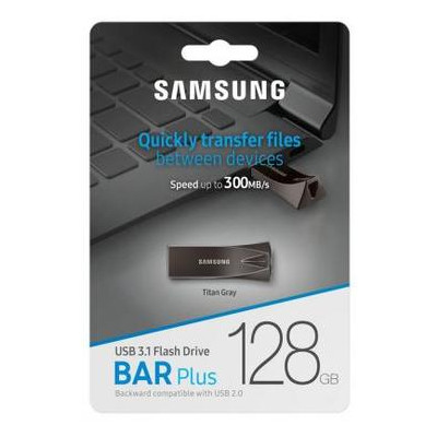 Флешка Samsung 128GB Bar Plus Titan Gray (MUF-128BE4/APC) фото №6