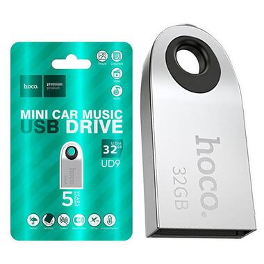 Флешка Hoco Insightful Smart Mini Car Music USB Drive UD9 32GB серебристая фото №1