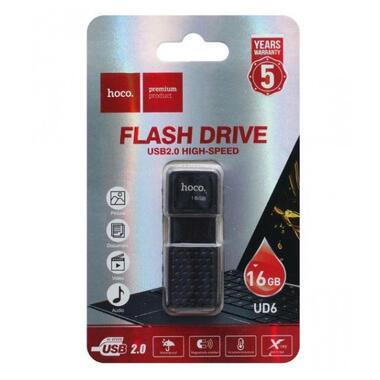 Флешка HOCO USB Flash Disk Intelligent U disk UD6 16GB черная фото №3