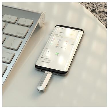Флешка HOCO Wise USB3. 0 Type-C OTG USB flash drive UD10 16GB серебристая фото №7