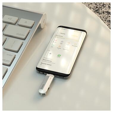 Флешка HOCO Wise USB3.0 Type-C OTG USB flash drive UD10 128GB серебристая фото №4