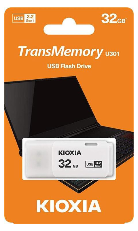 Флеш-накопичувач Kioxia USB3.2 32GB TransMemory U301 White (LU301W032GG4) фото №3