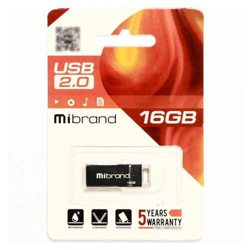 Флеш-накопичувач Mibrand USB2.0 Сhameleon 16GB Black (MI2.0/CH16U6B) фото №2