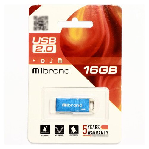 Флеш-накопичувач Mibrand USB2.0 Сhameleon 16GB Blue (MI2.0/CH16U6U) фото №2