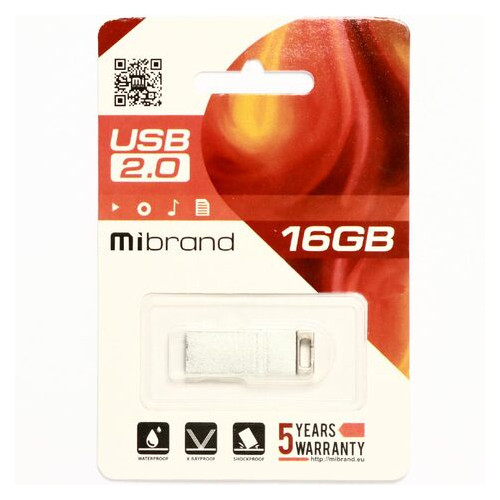 Флеш-накопичувач Mibrand USB2.0 Сhameleon 16GB Silver (MI2.0/CH16U6S) фото №2