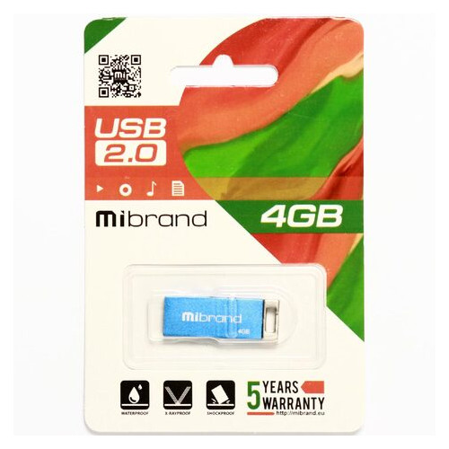 Флеш-накопичувач Mibrand USB2.0 Сhameleon 4GB Blue (MI2.0/CH4U6U) фото №2