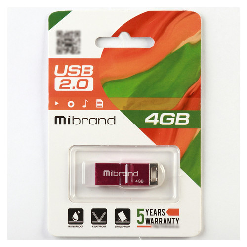 Флеш-накопичувач Mibrand USB2.0 Сhameleon 4GB Pink (MI2.0/CH4U6P) фото №2