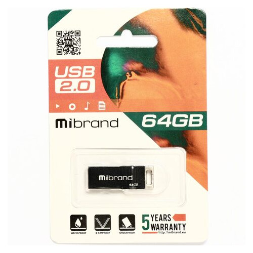 Флеш-накопичувач Mibrand USB2.0 Сhameleon 64GB Black (MI2.0/CH64U6B) фото №2