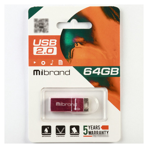 Флеш-накопичувач Mibrand USB2.0 Сhameleon 64GB Pink (MI2.0/CH64U6P) фото №2