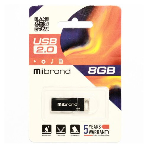 Флеш-накопичувач Mibrand USB2.0 Сhameleon 8GB Black (MI2.0/CH8U6B) фото №2
