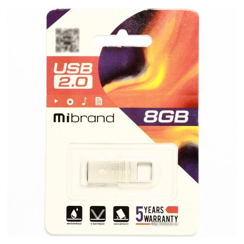 Флеш-накопичувач Mibrand USB2.0 Сhameleon 8GB Silver (MI2.0/CH8U6S) фото №2