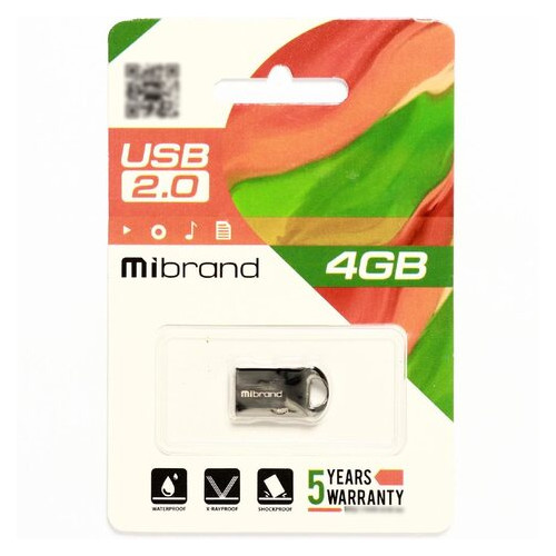Флеш-накопичувач Mibrand USB2.0 Hawk 8GB Black (MI2.0/HA8M1B) фото №2