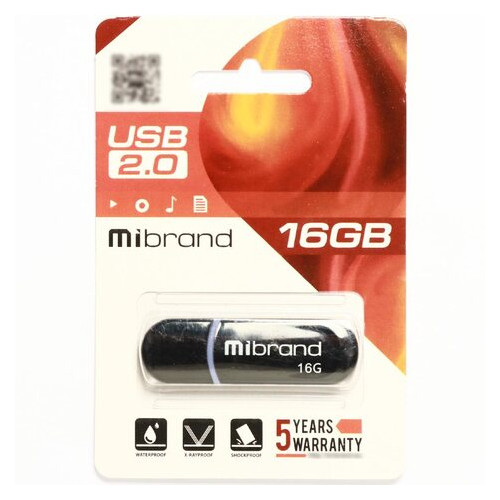 Флеш-накопичувач Mibrand USB2.0 Panther 16GB Black (MI2.0/PA16P2B) фото №1