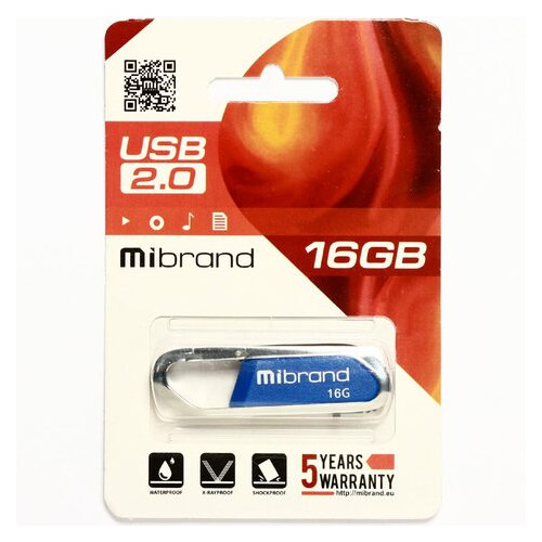 Флеш-накопичувач Mibrand USB2.0 Aligator 16GB Blue (MI2.0/AL16U7U) фото №2