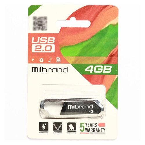 Флеш-накопичувач Mibrand USB2.0 Aligator 4GB Grey (MI2.0/AL4U7G) фото №2