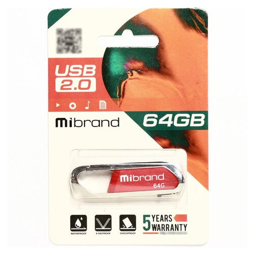 Флеш-накопичувач Mibrand USB2.0 Aligator 64GB Red (MI2.0/AL64U7DR) фото №2