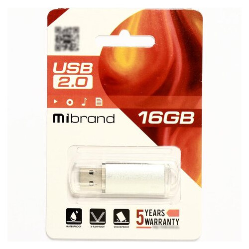 Флеш-накопичувач Mibrand USB2.0 Cougar 16GB Silver (MI2.0/CU16P1S) фото №2