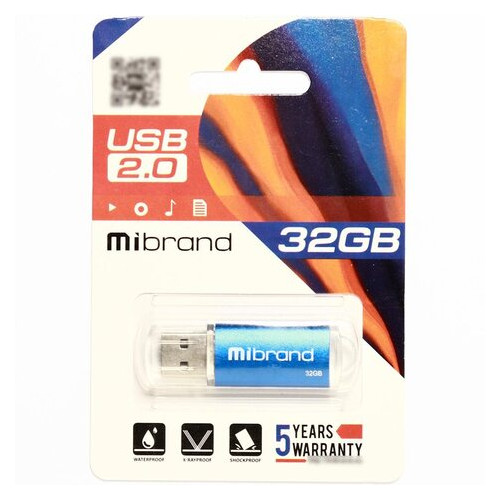 Флеш-накопичувач Mibrand USB2.0 Cougar 32GB Blue (MI2.0/CU32P1U) фото №2