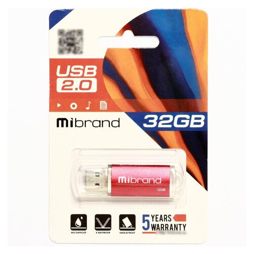 Флеш-накопичувач Mibrand USB2.0 Cougar 32GB Red (MI2.0/CU32P1R) фото №2