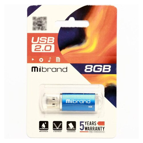 Флеш-накопичувач Mibrand USB2.0 Cougar 8GB Blue (MI2.0/CU8P1U) фото №2