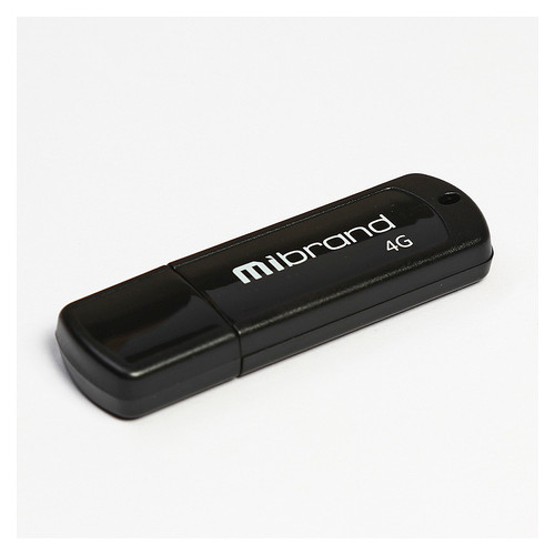 Флеш-накопичувач Mibrand USB2.0 Grizzly 4GB Black (MI2.0/GR4P3B) фото №1