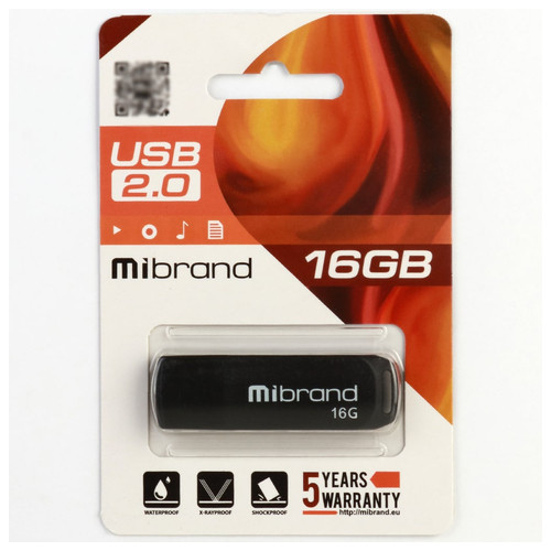 Флеш-накопичувач Mibrand USB2.0 16GB Black (MI2.0/MI16P4B) фото №2