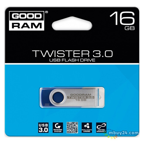 Флешка Goodram Twister 16GB Blue (UTS2-0160B0R11) фото №2