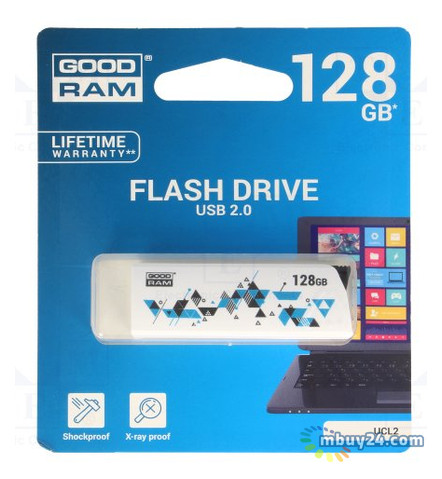 Флешка Goodram USB 2.0 128GB UCL2 (UCL2-1280W0R11) фото №1